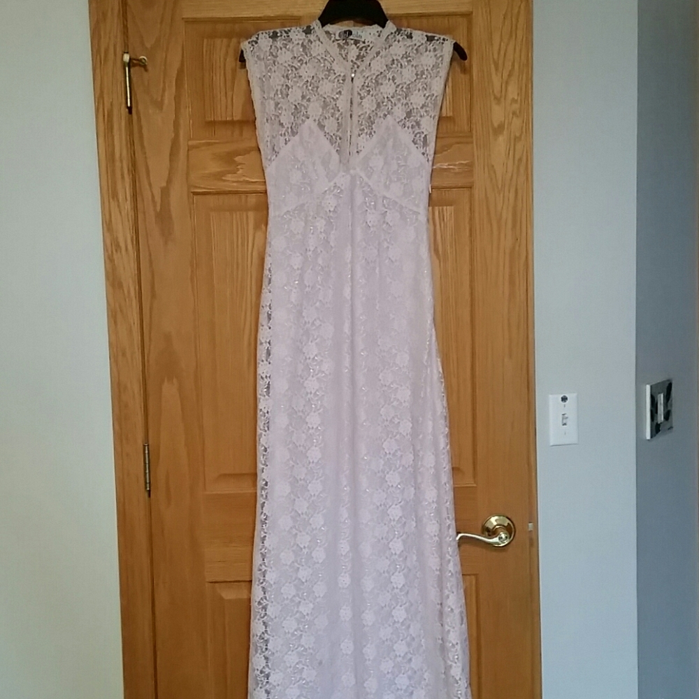 Dusty lilac purple lace dress size S